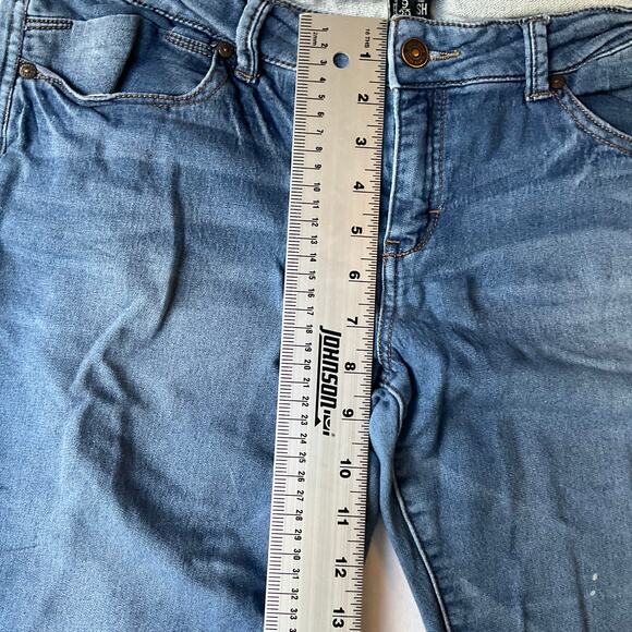 Rewash Women Waxed Denim Straight Leg Jeans 9/29, Blue, Soft Feel Like Knit - Picture 6 of 13